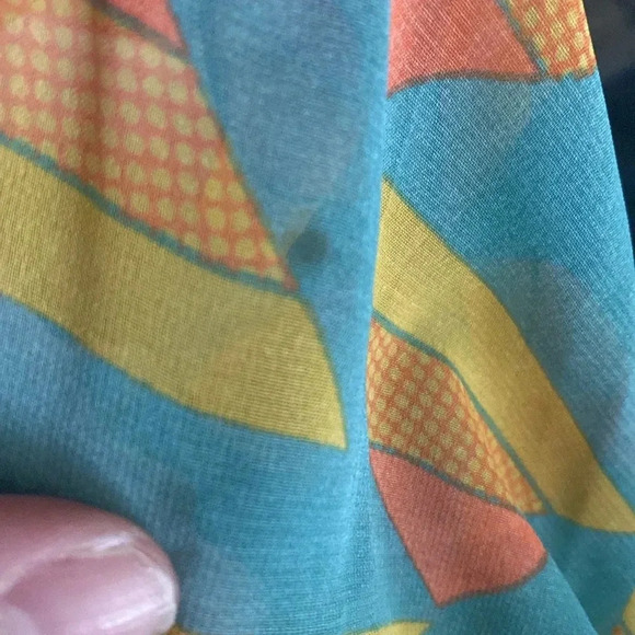 NWT LuLaRoe‎ Large Green Gold Monroe Sheer Kimono Beach Swim Cover Up Fringed L - Picture 10 of 10